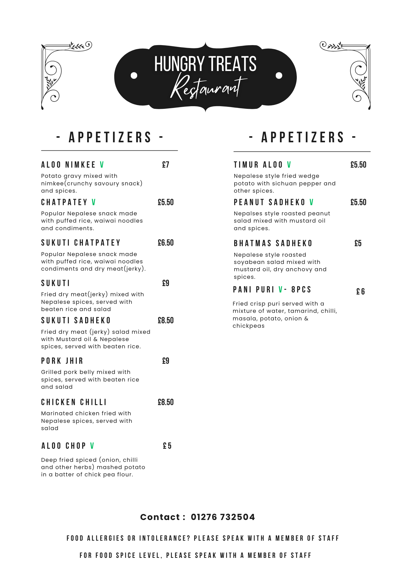 Menu Page 1